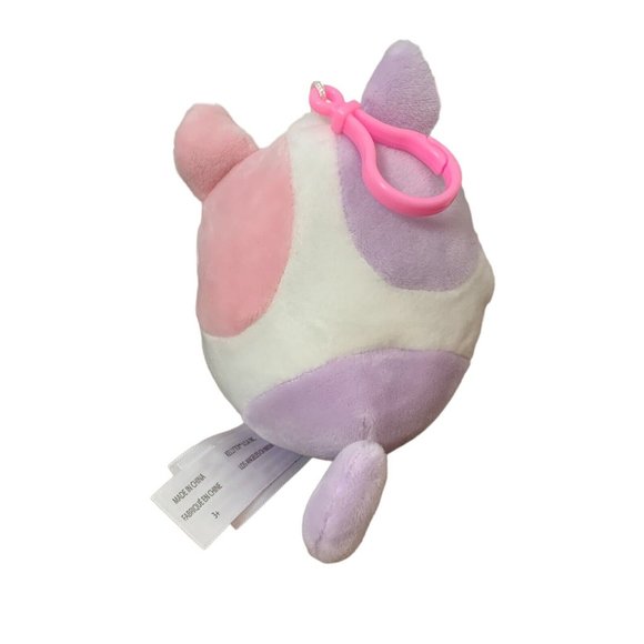 Squishmallow Clip Cat Justice Colette Purple Pink White 2019 Scented Pastel Rare - Picture 5 of 9